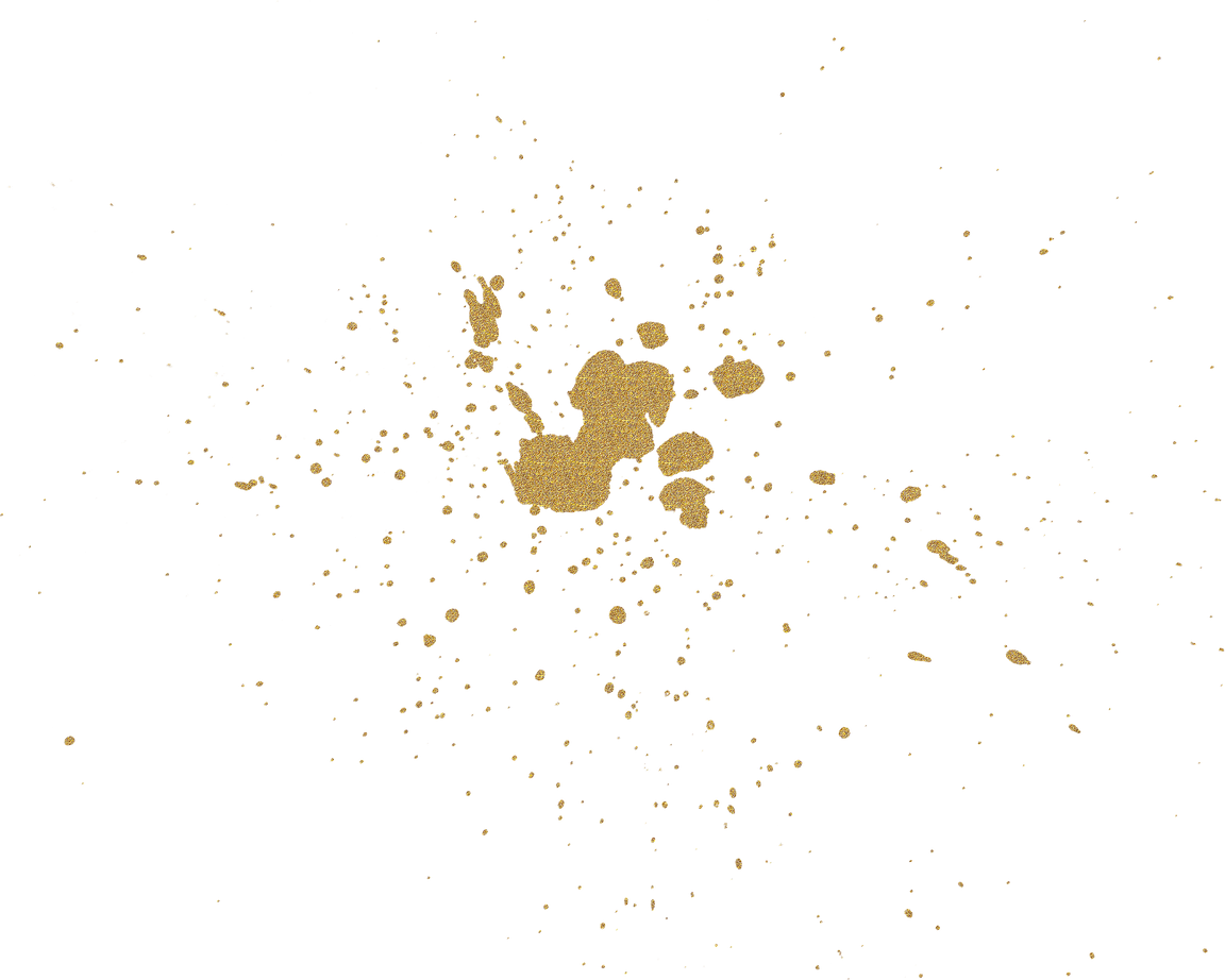 Gold glitter floating